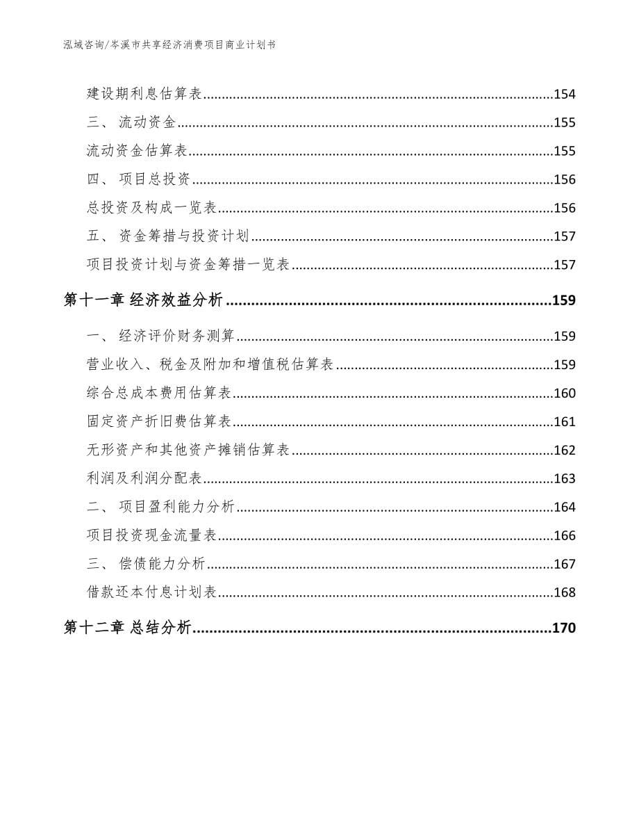 岑溪市共享经济消费项目商业计划书【范文模板】_第5页