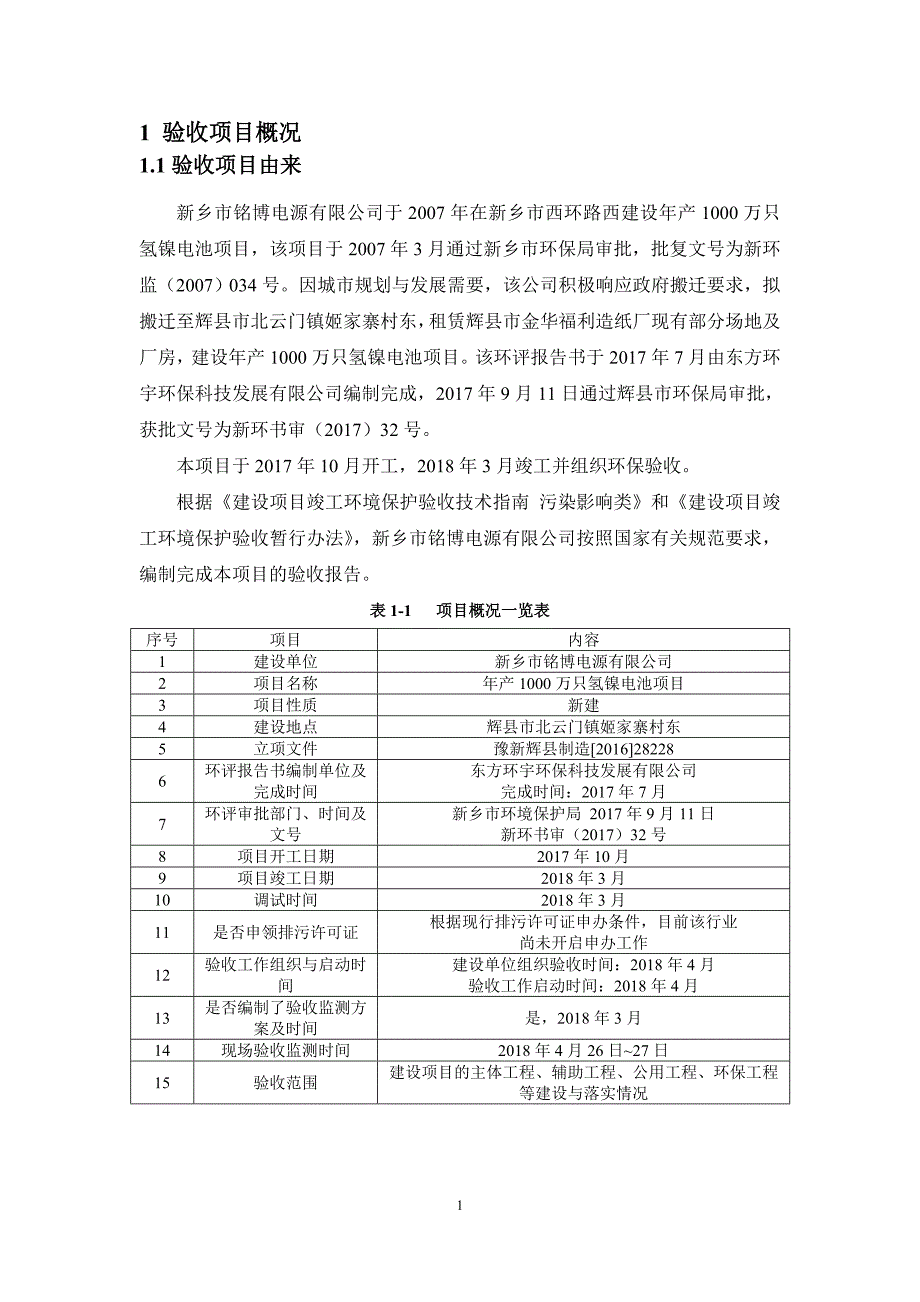 新乡市铭博电源有限公司年产1000万只氢镍电池项目竣工环境保护验收监测报告.docx_第4页