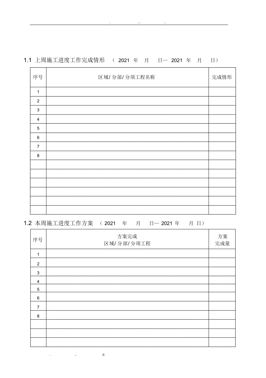 2022年精装修装饰工程进度周报-模板_第2页