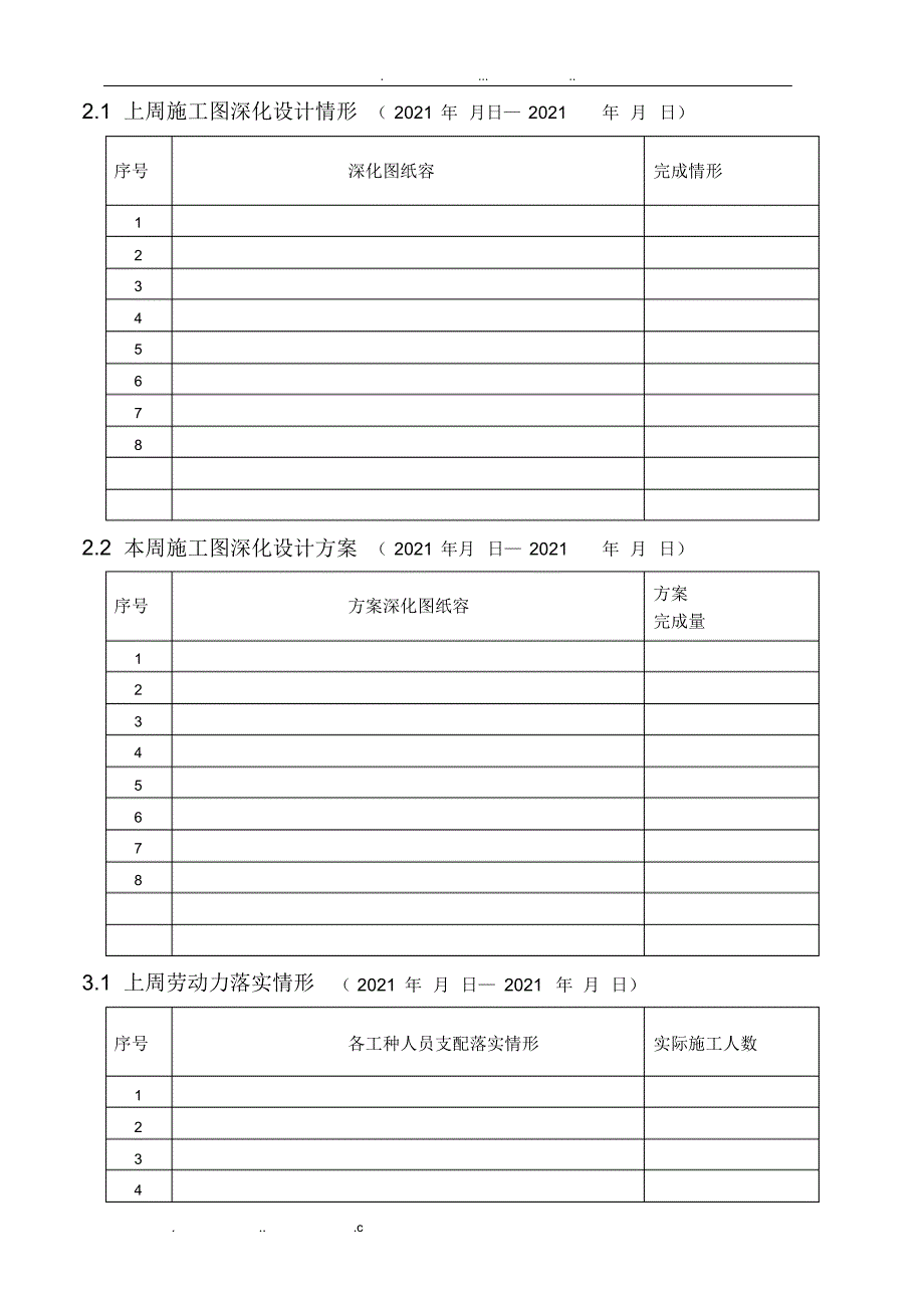 2022年精装修装饰工程进度周报-模板_第3页