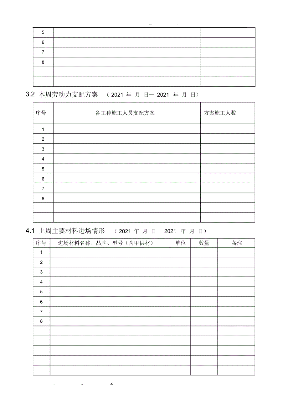 2022年精装修装饰工程进度周报-模板_第4页