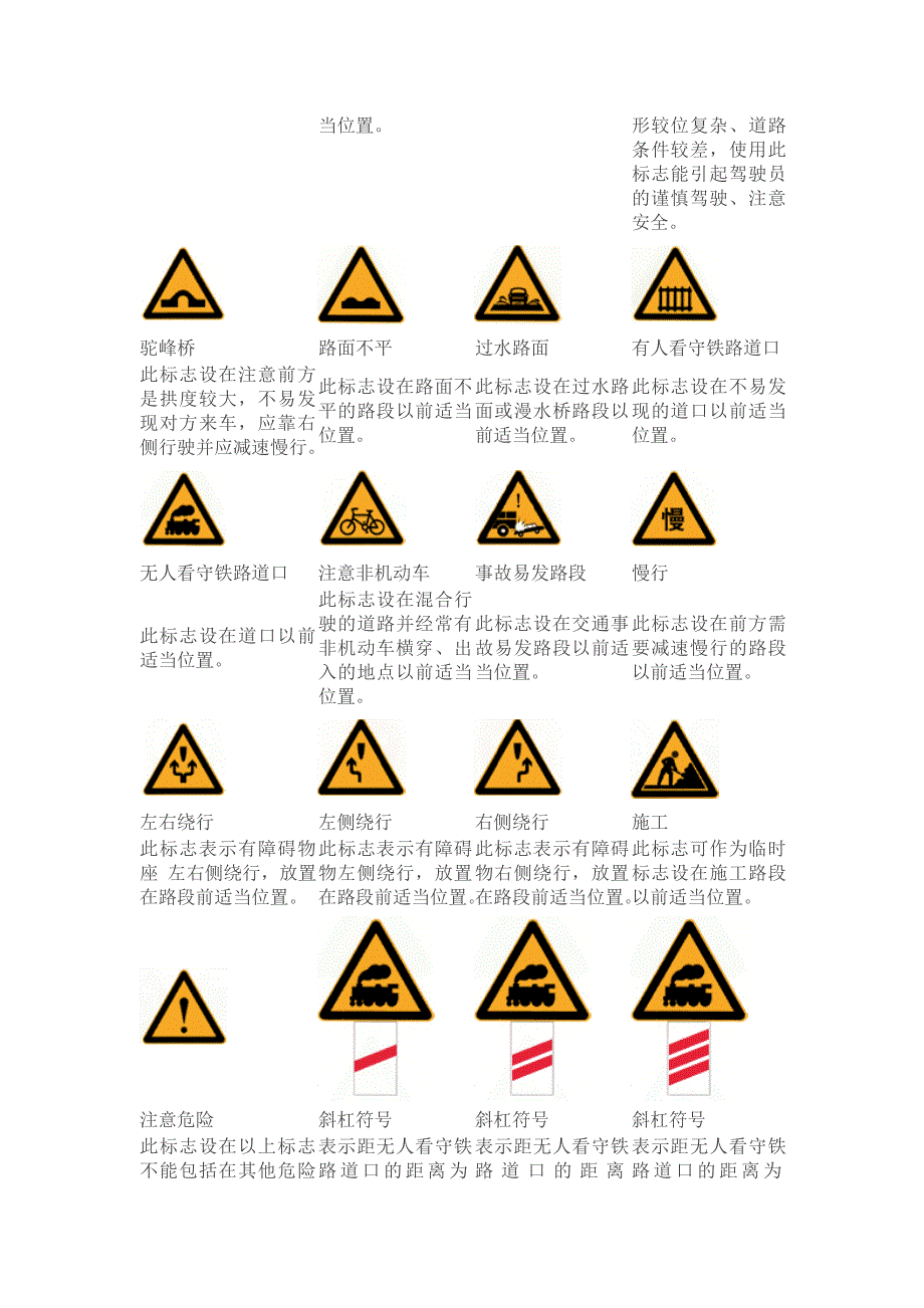 交通警告标志大全.doc_第3页