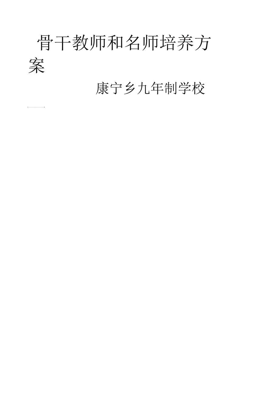 骨干教师和名师培养方案_第5页