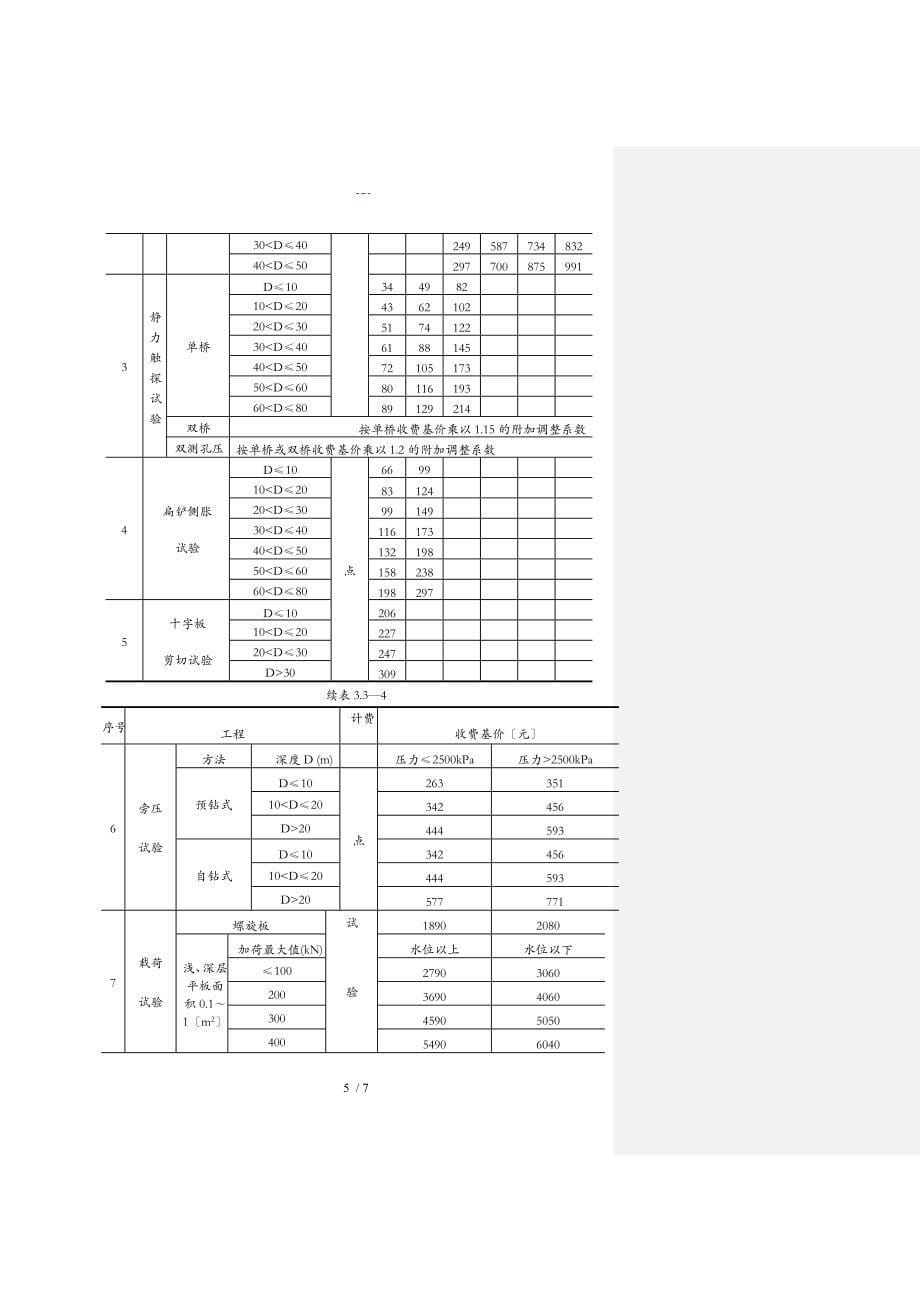 【工程勘察设计收费标准】（岩土工程勘察部分）_第5页