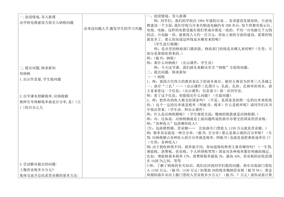 人教版数学5年级下册教案学案一体化设计3 纳税与折扣_第2页