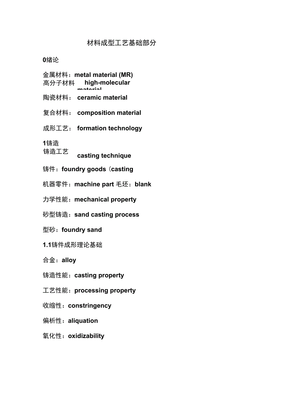 材料成型工艺基础部分(中英文词汇对照)_第2页