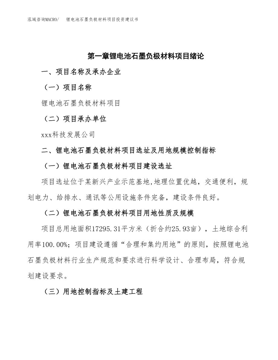 锂电池石墨负极材料项目投资建议书.docx_第4页