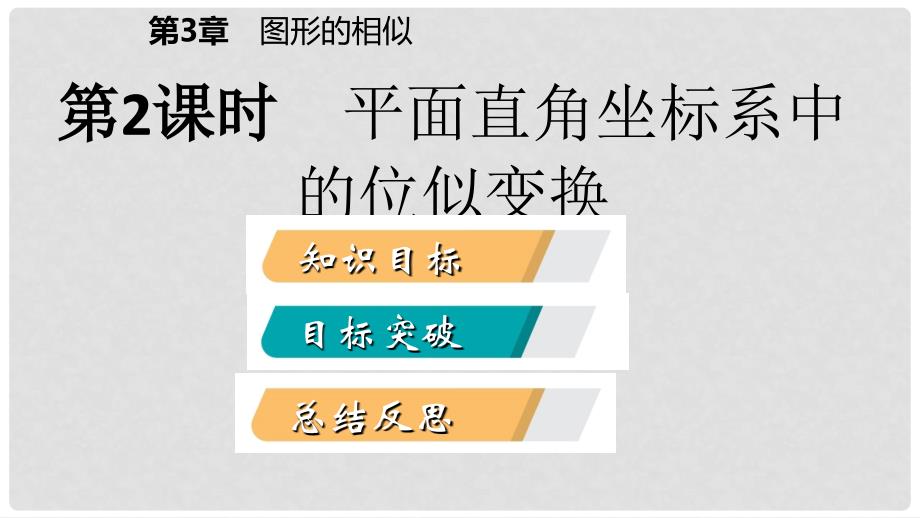 九年级数学上册 第3章 图形的相似 3.6 位似 第2课时 平面直角坐标系中的位似变换导学课件 （新版）湘教版_第2页