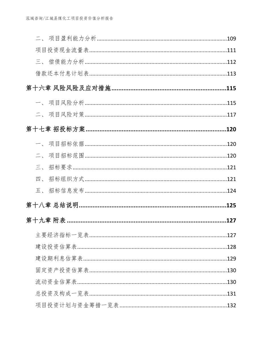 江城县煤化工项目投资价值分析报告_第5页