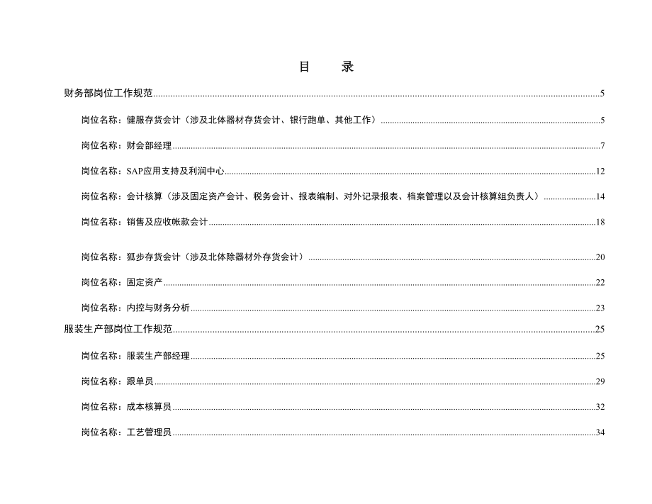 岗位工作规范说明书大全_第3页