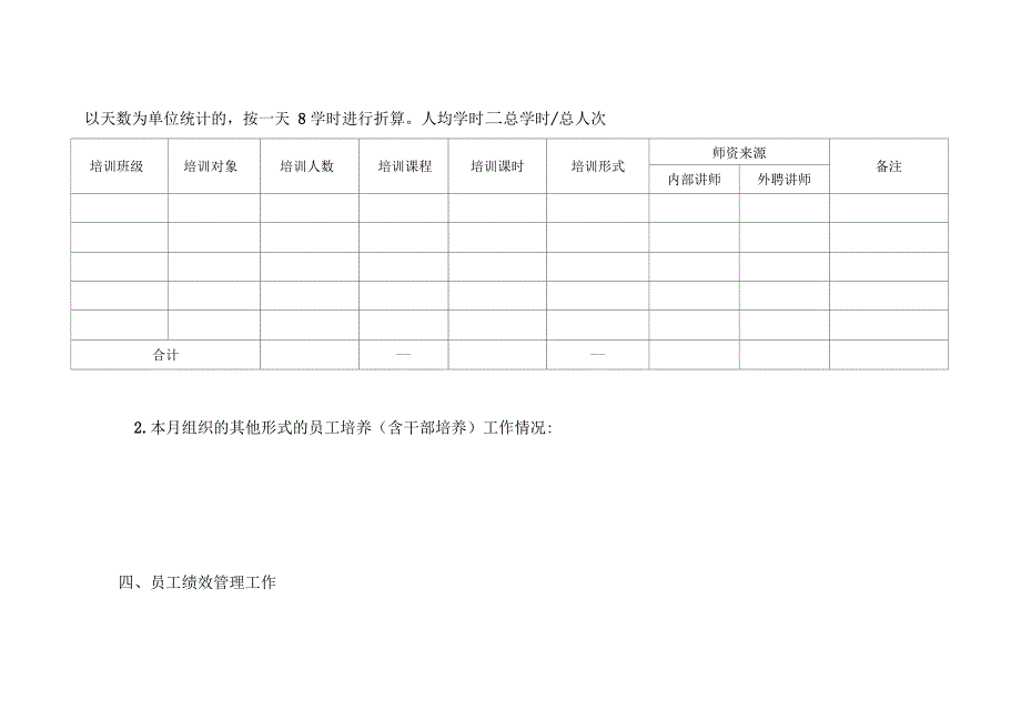 人力资源月度工作简报_第4页