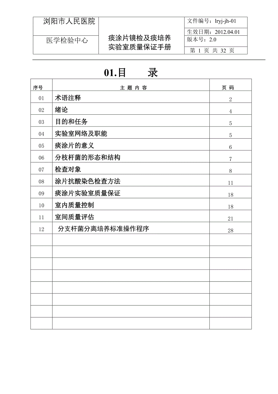 痰涂片镜检实验室质量保证手册.doc_第2页