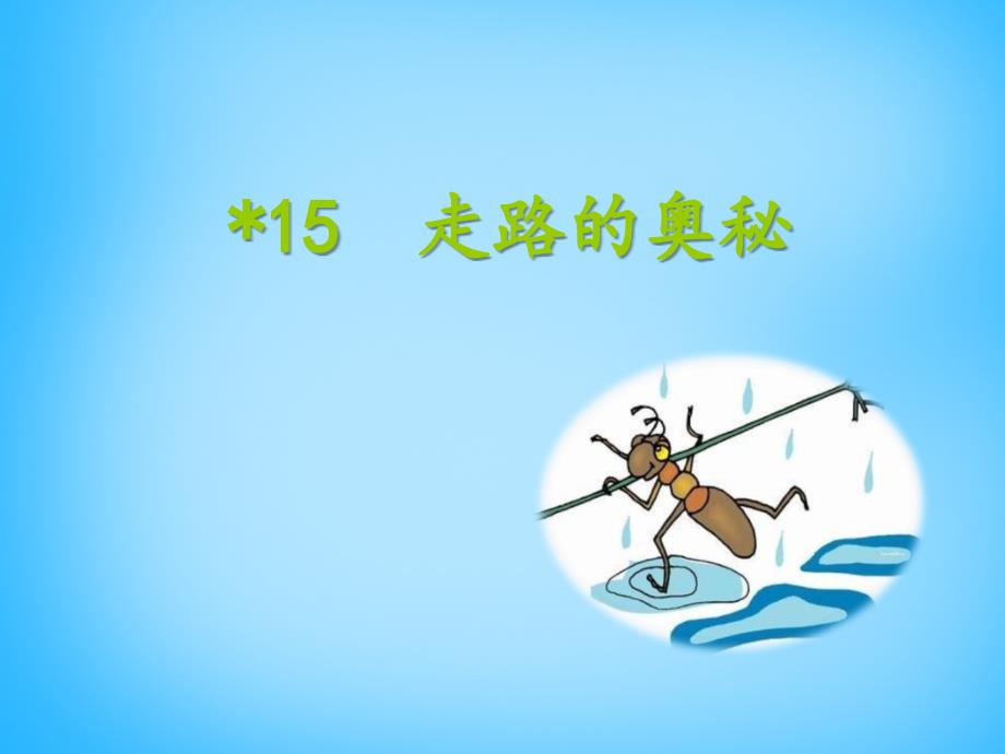 三年级上语文课件C走路的奥秘沪教版_第1页
