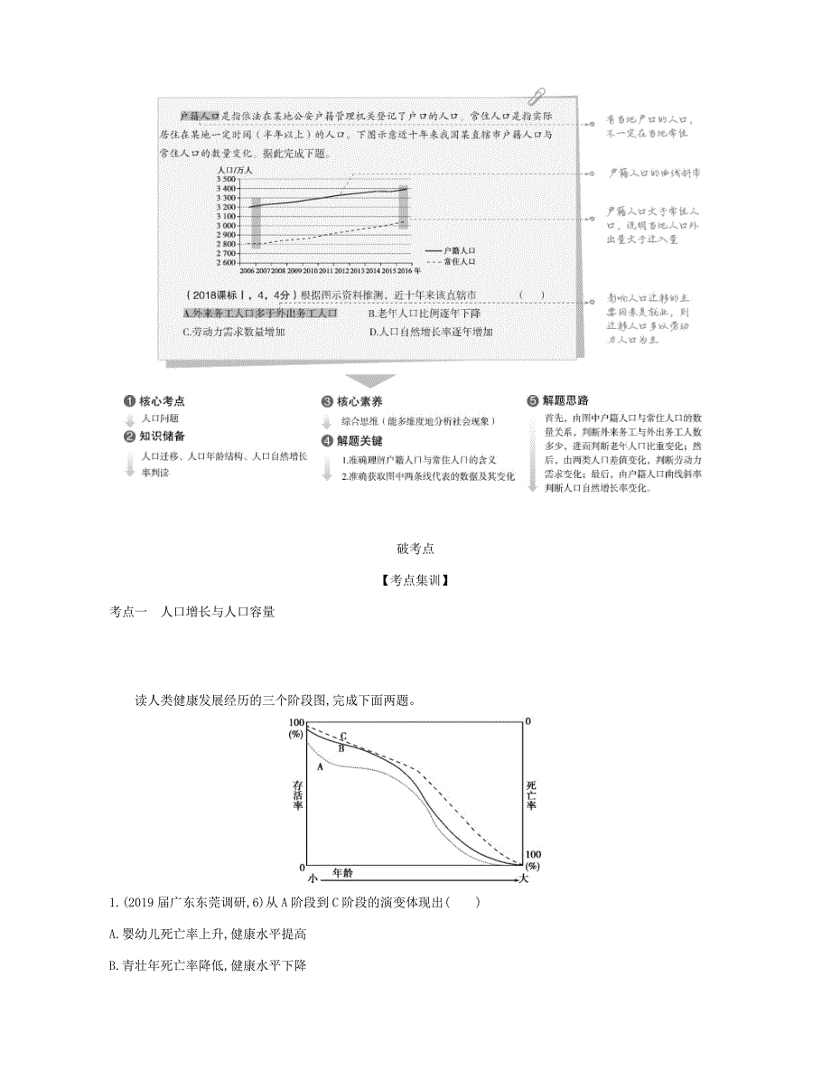 （课标专用 A版）高考地理 专题七 人口的变化试题-人教版高三地理试题_第2页
