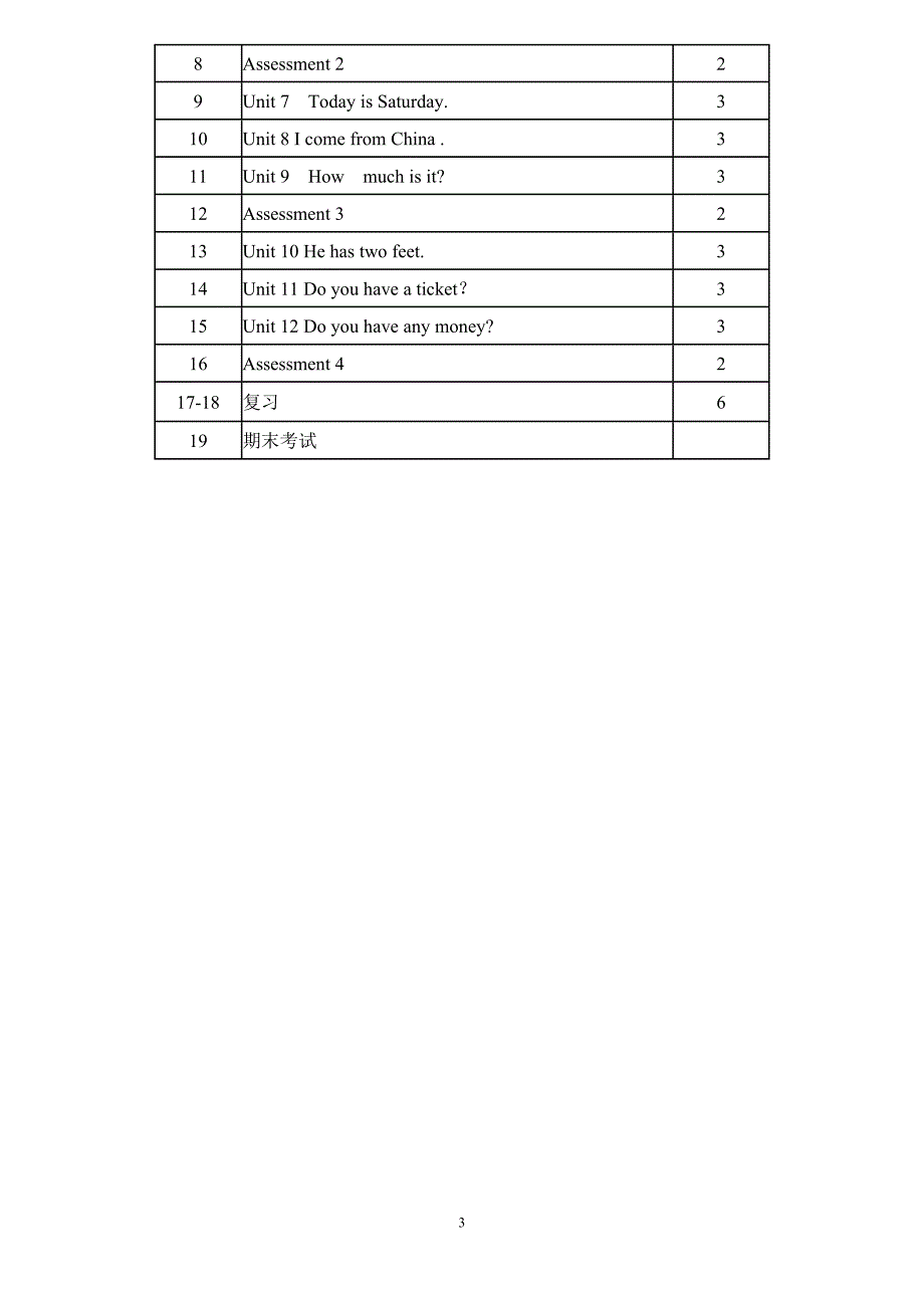 湘少版小学四年级英语下册教学计划_第3页