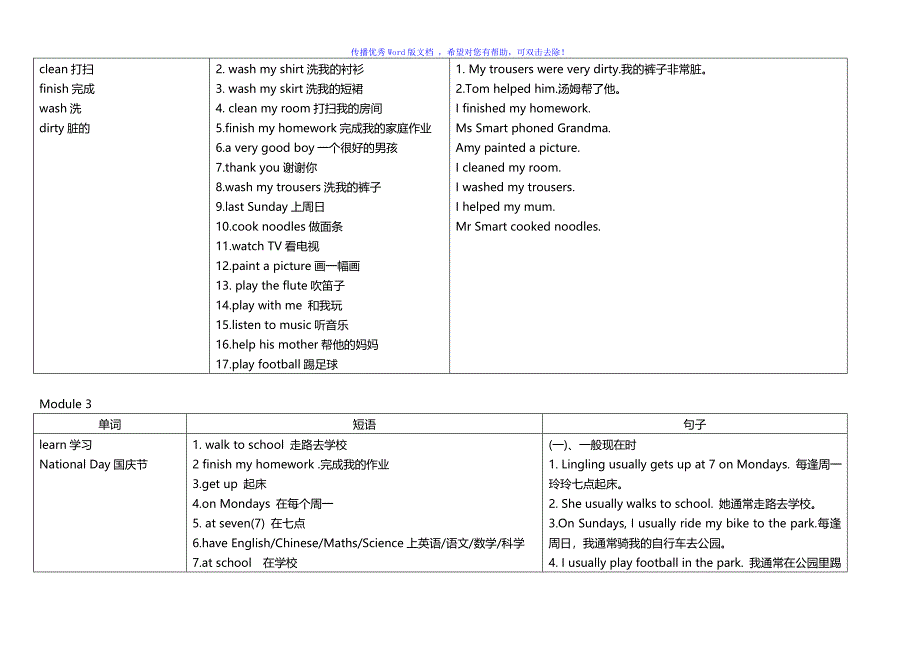 外研版小学英语一起四年级上册单词短语句子Word编辑_第2页