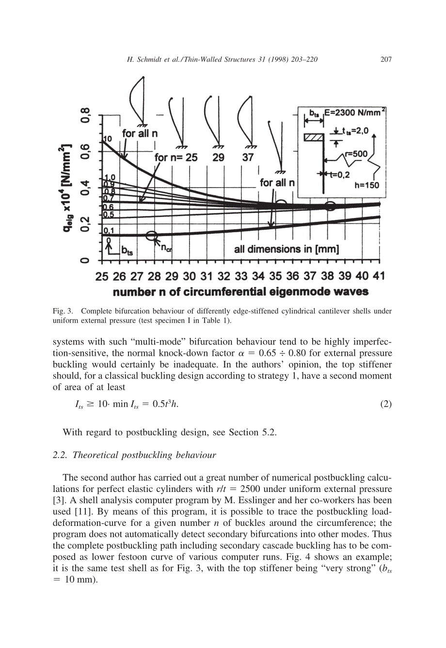 外文资料--Postbuckling strength design of open thin-walled cylindrical_第5页