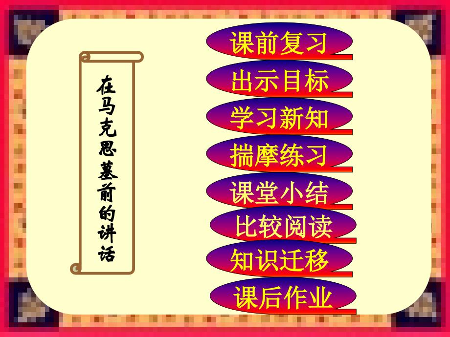 09届考生一轮回归课文复习课件：在马克思墓前的讲话_第2页