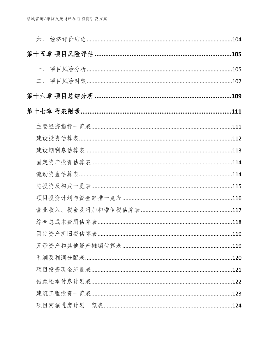 潍坊反光材料项目招商引资方案_第5页