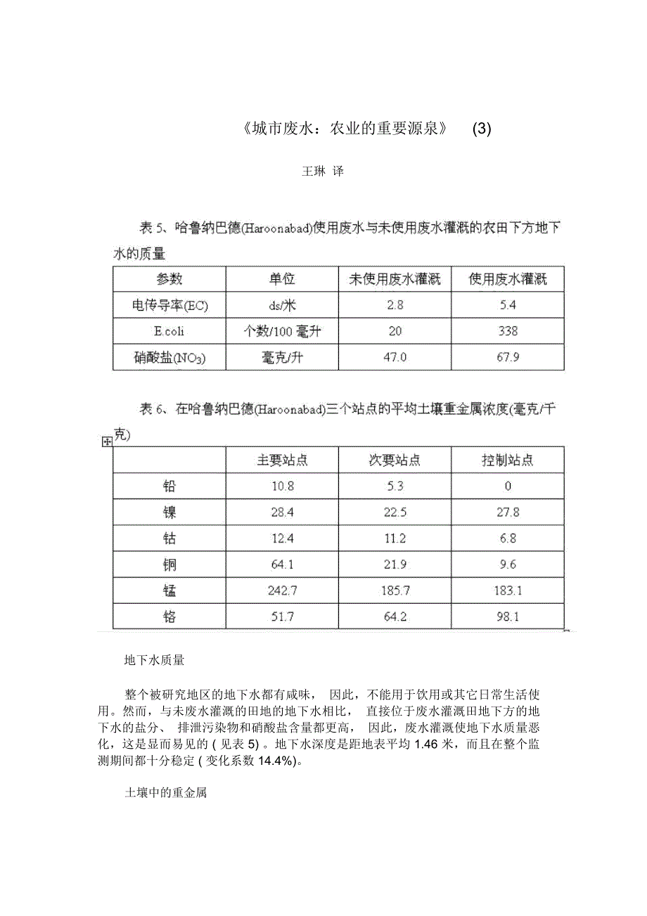 城废水农业的重要源泉_第1页