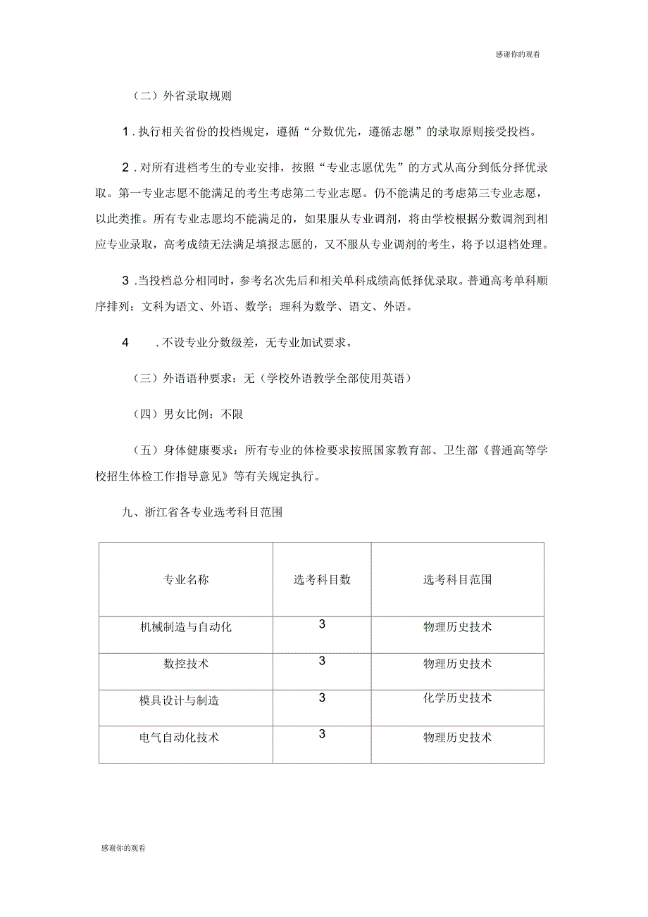 浙江汽车职业技术学院2019年招生章程_第2页