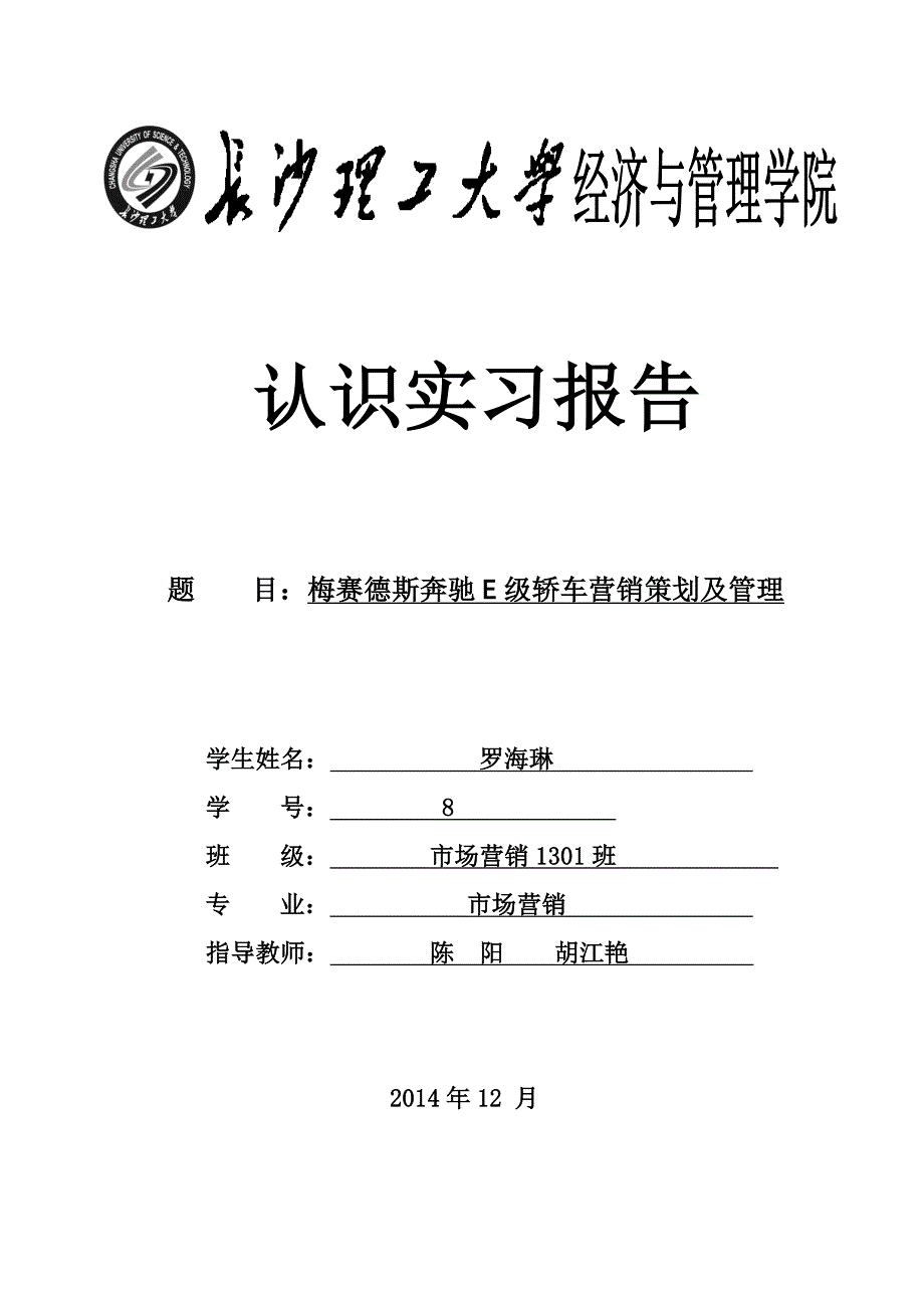 梅赛德斯奔驰E级轿车营销策划及管理_第1页