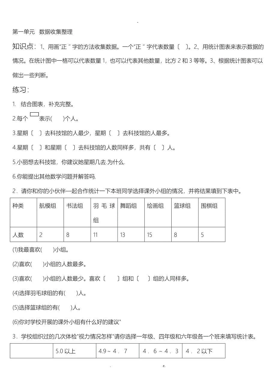 人教版二年级下册数学总复习资料_第1页