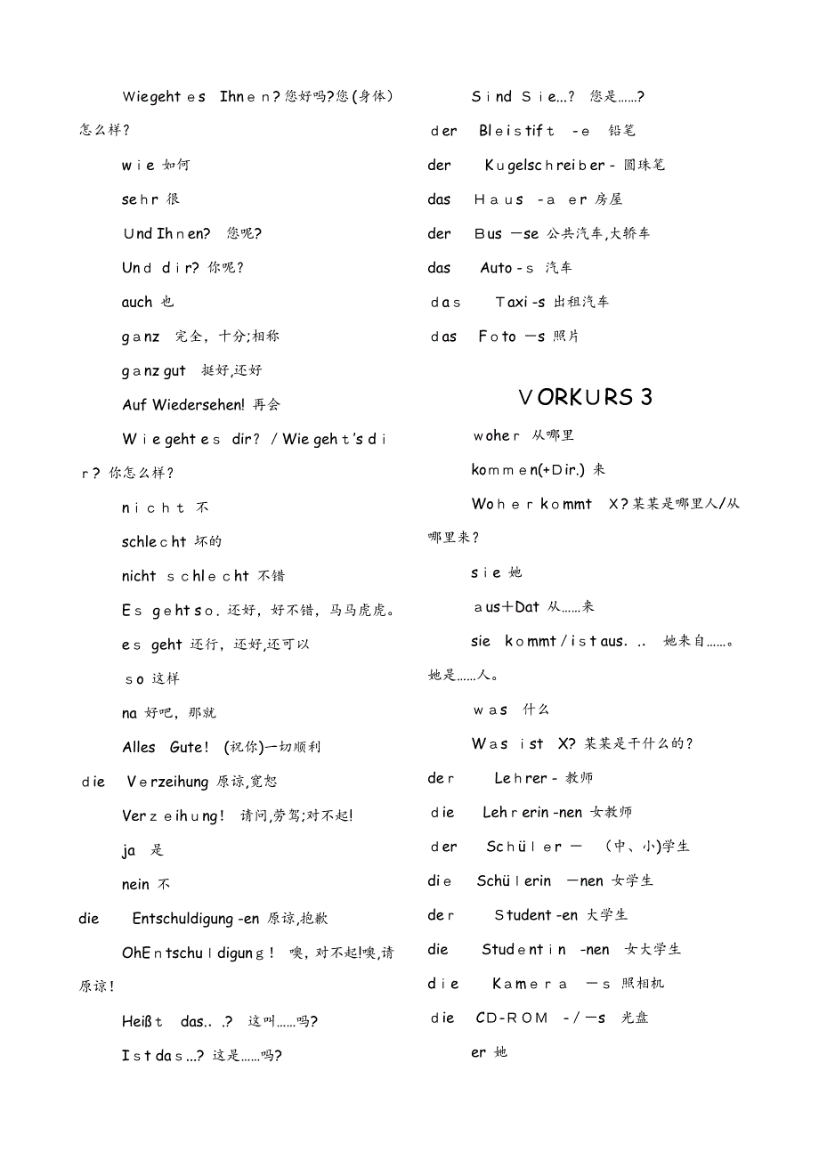 当代大学德语1单词表完整版_第2页