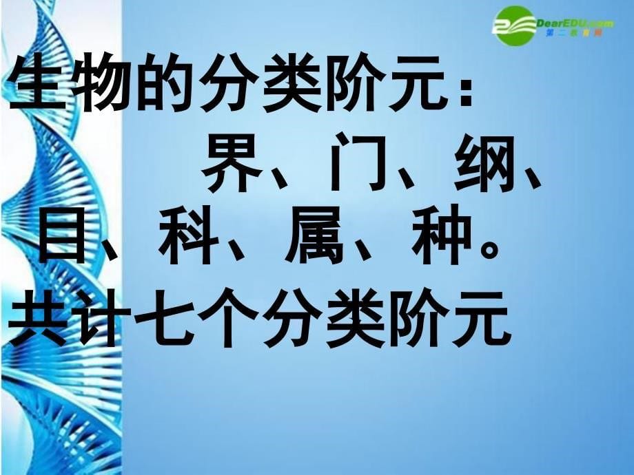 八年级生物第二学期试验本第4章第四节生物的分类分类阶元课件上海版课件_第5页