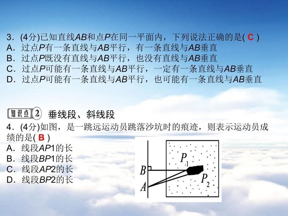 【湘教版】七年级下册数学：4.5垂线第2课时ppt课件_第5页