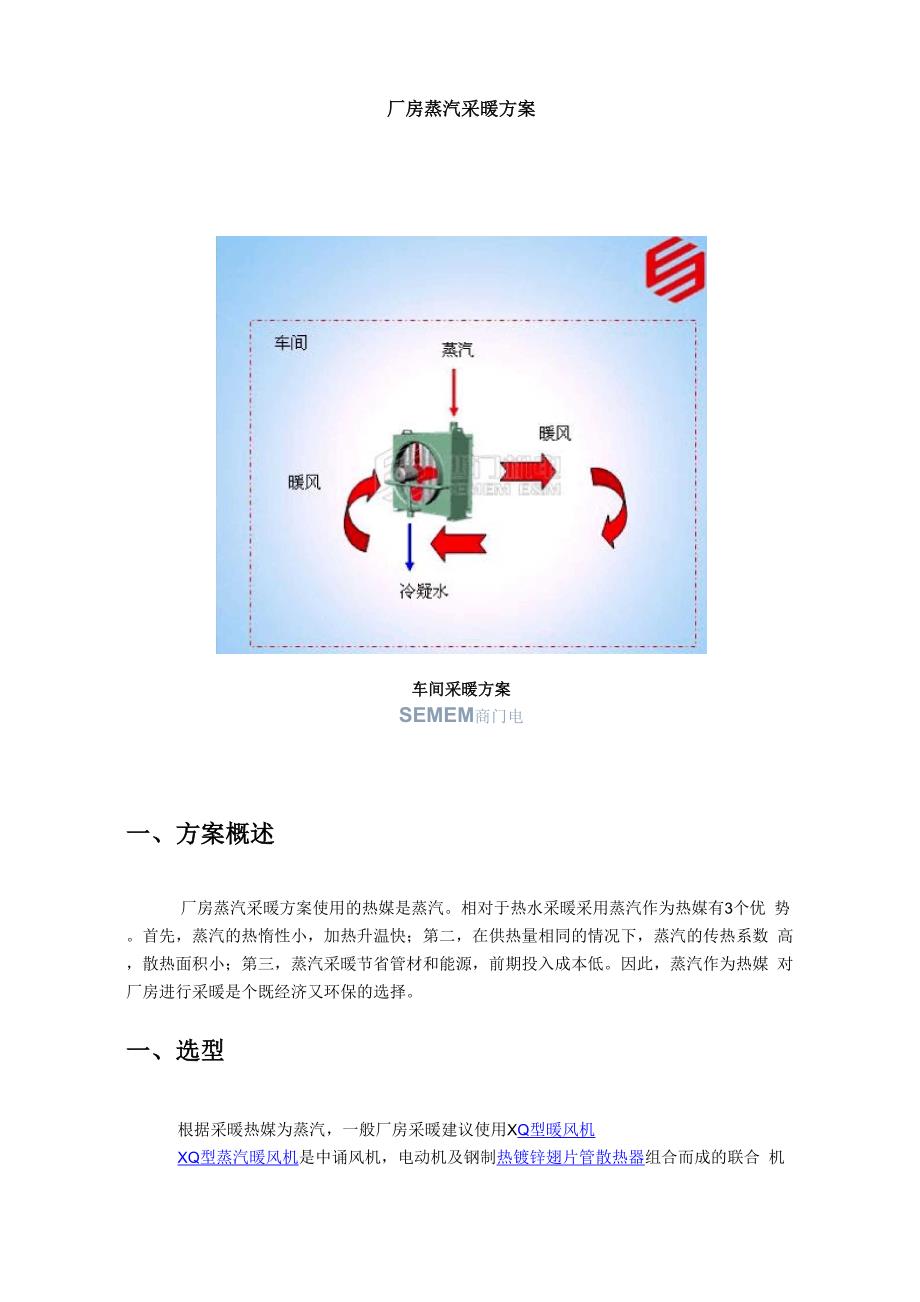 厂房蒸汽采暖方案_第1页