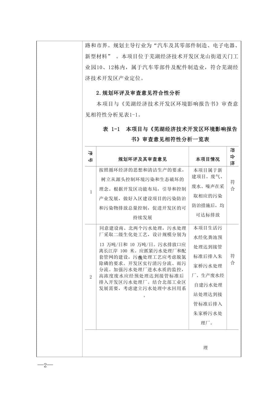 安徽三益智能科技有限责任公司年产1150万件汽车零部件项目环境影响报告表.docx_第5页
