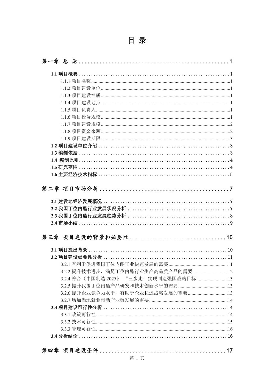 丁位内酯生产建设项目可行性研究报告_第2页