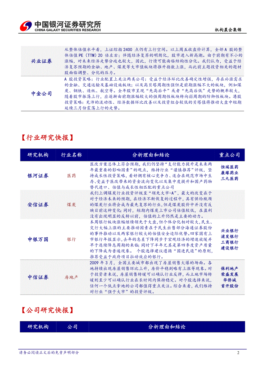 每日机构晨会集锦 2009年4月7日 星期二_第2页