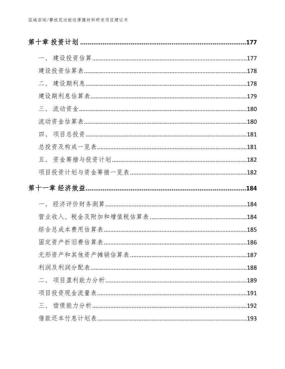 攀枝花功能性薄膜材料研发项目建议书（参考范文）_第5页