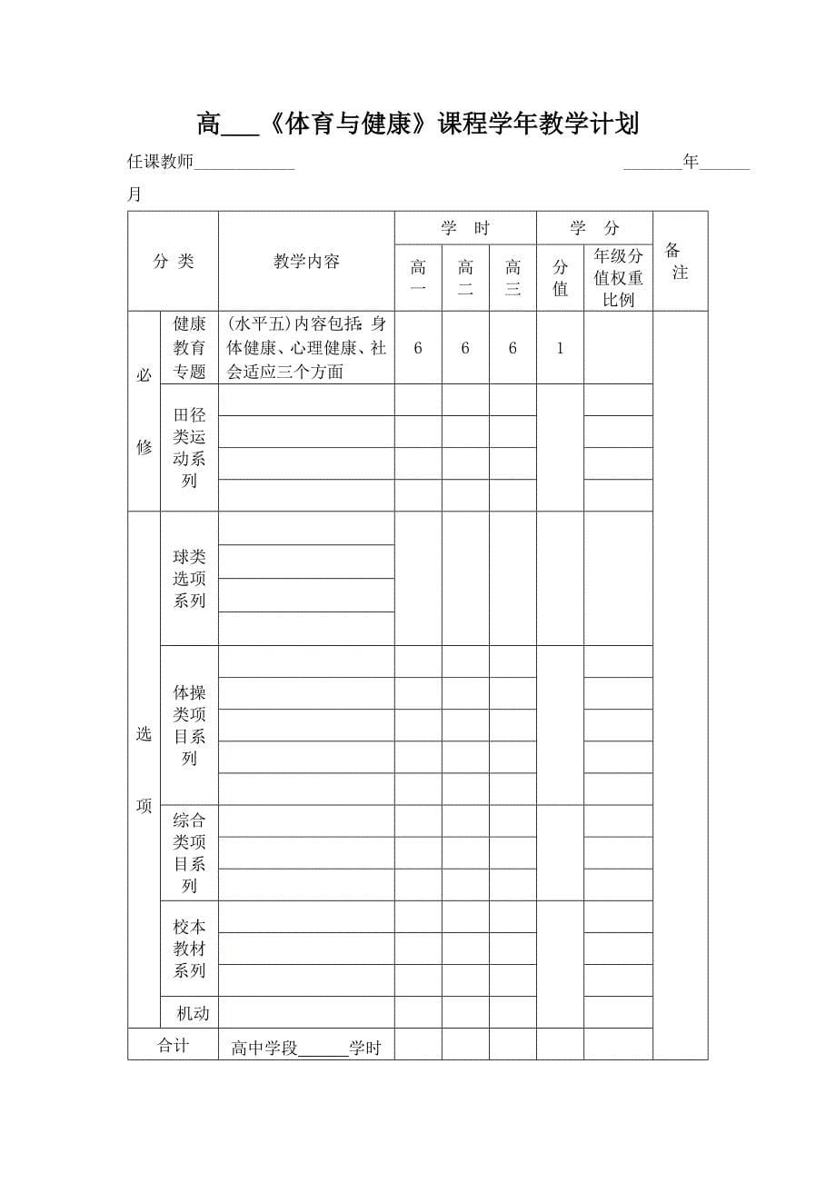 《体育与健康》学科教学建议中学教案电子版_第5页