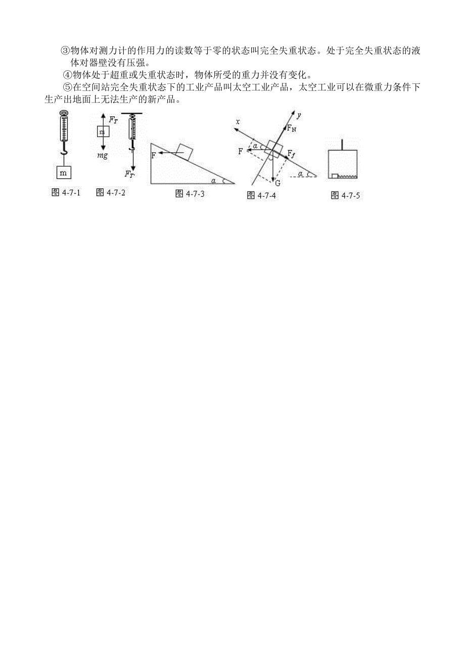 必修一第四章《牛顿运动定律》知识点归纳_第5页