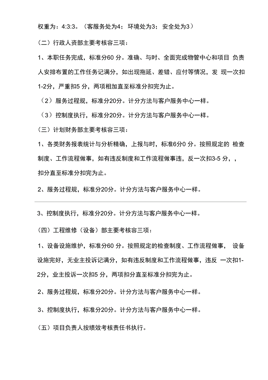 物业管理公司员工管理绩效考核办法_第3页