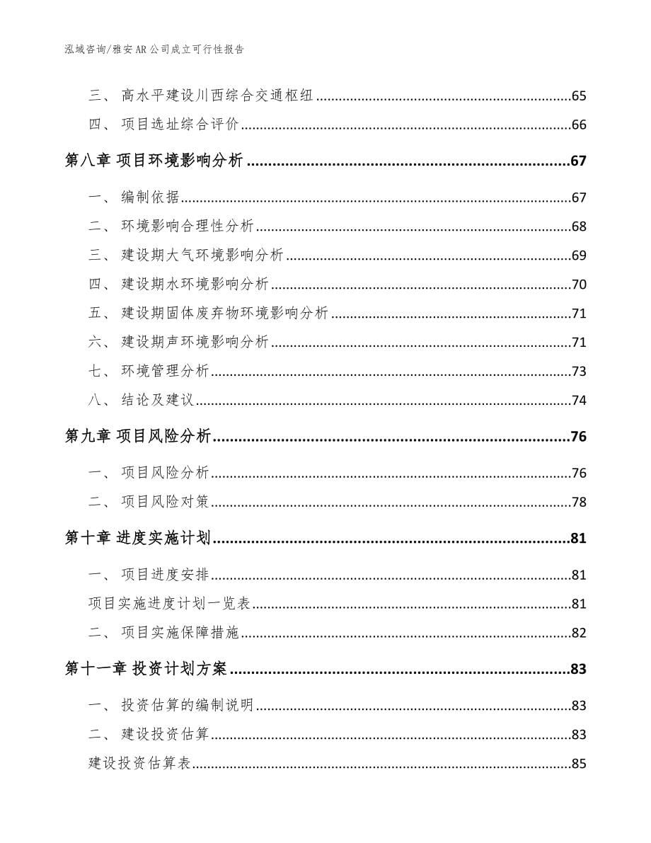 雅安AR公司成立可行性报告【范文模板】_第5页