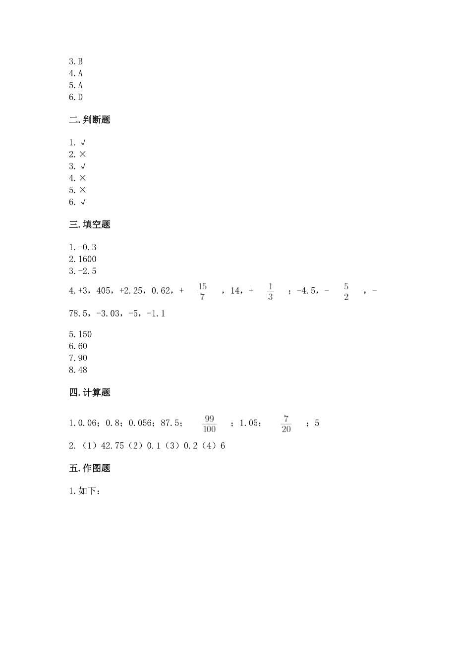 小学六年级下册小升初数学期末测试卷含答案【夺分金卷】.docx_第5页