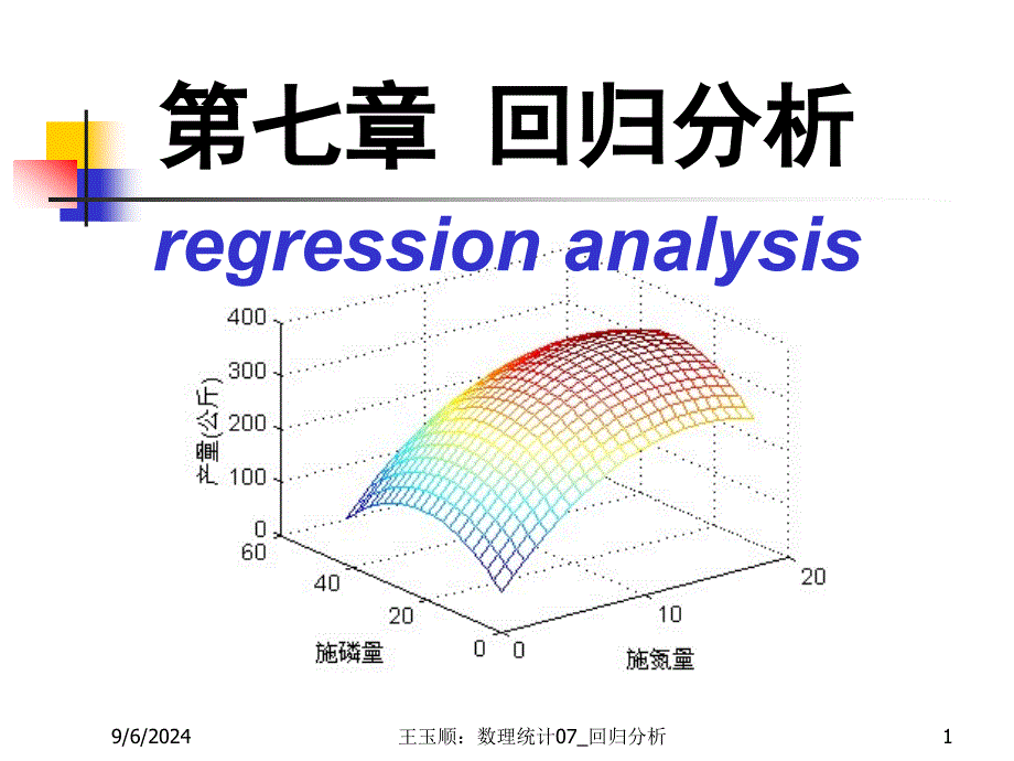 数理统计CH7回归分析ppt课件_第1页