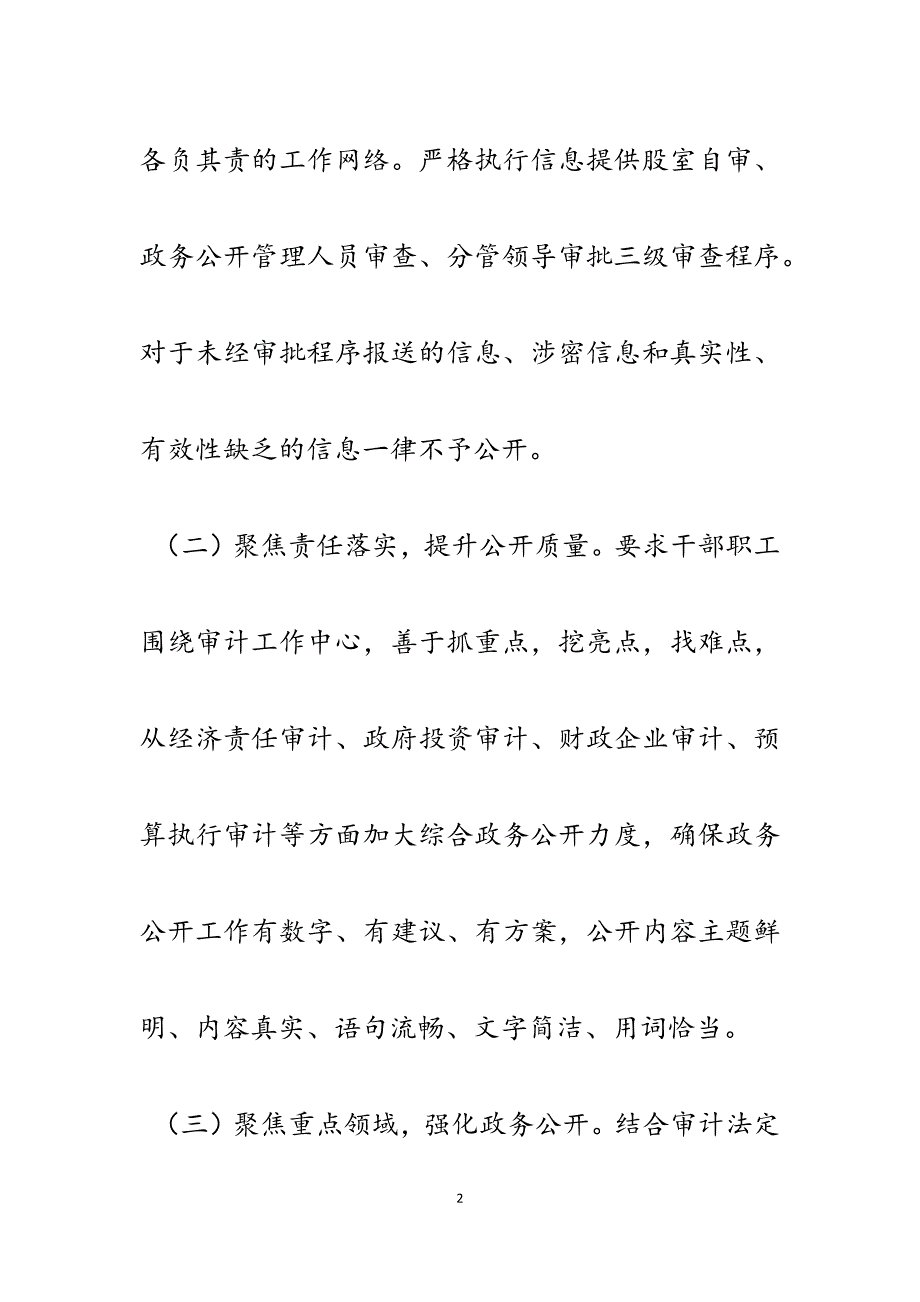 2023年局审计工作经验及问题不足对策建议.docx_第2页