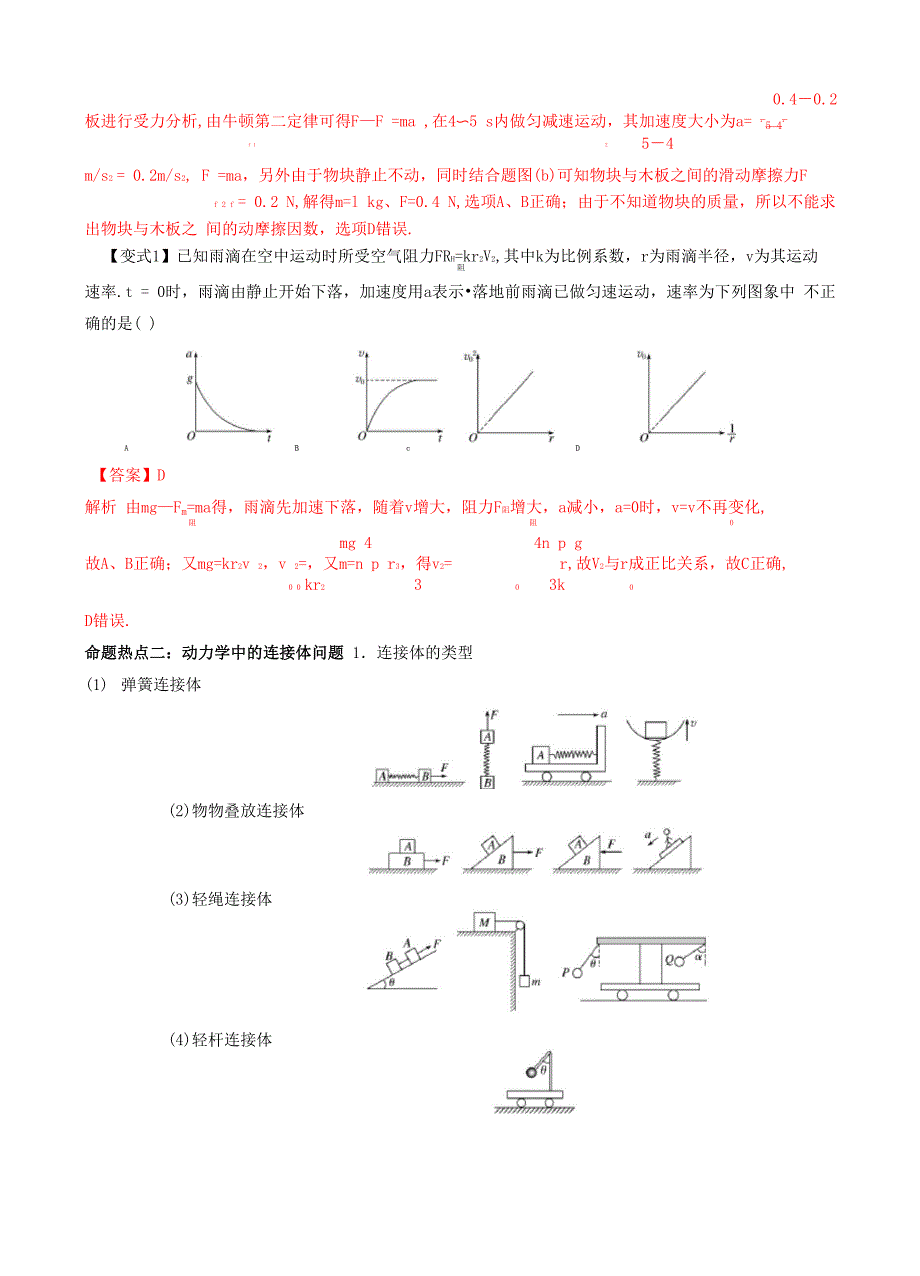 专题应用牛顿运动定律解决“四类”热点问题_第2页