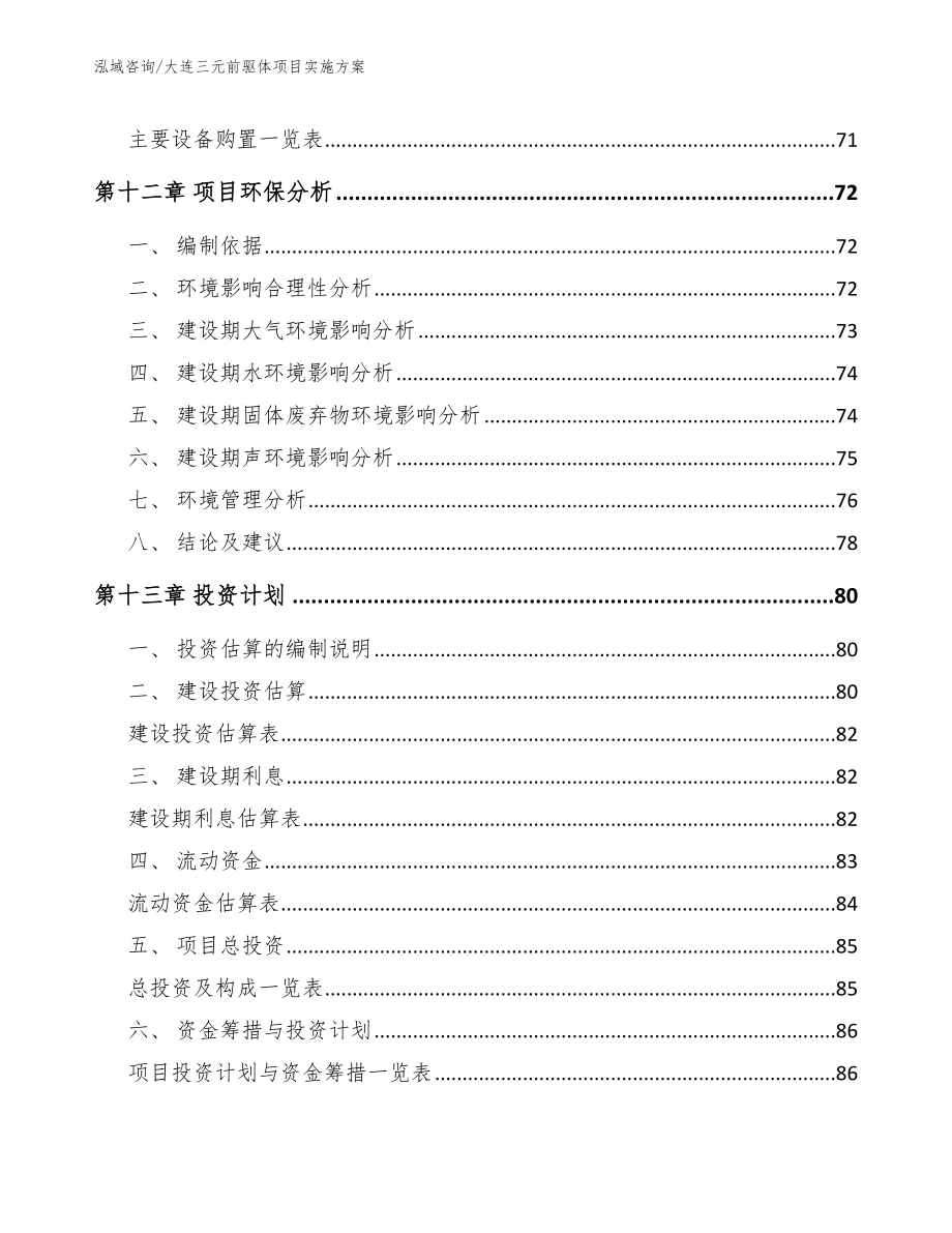 大连三元前驱体项目实施方案模板范本_第4页