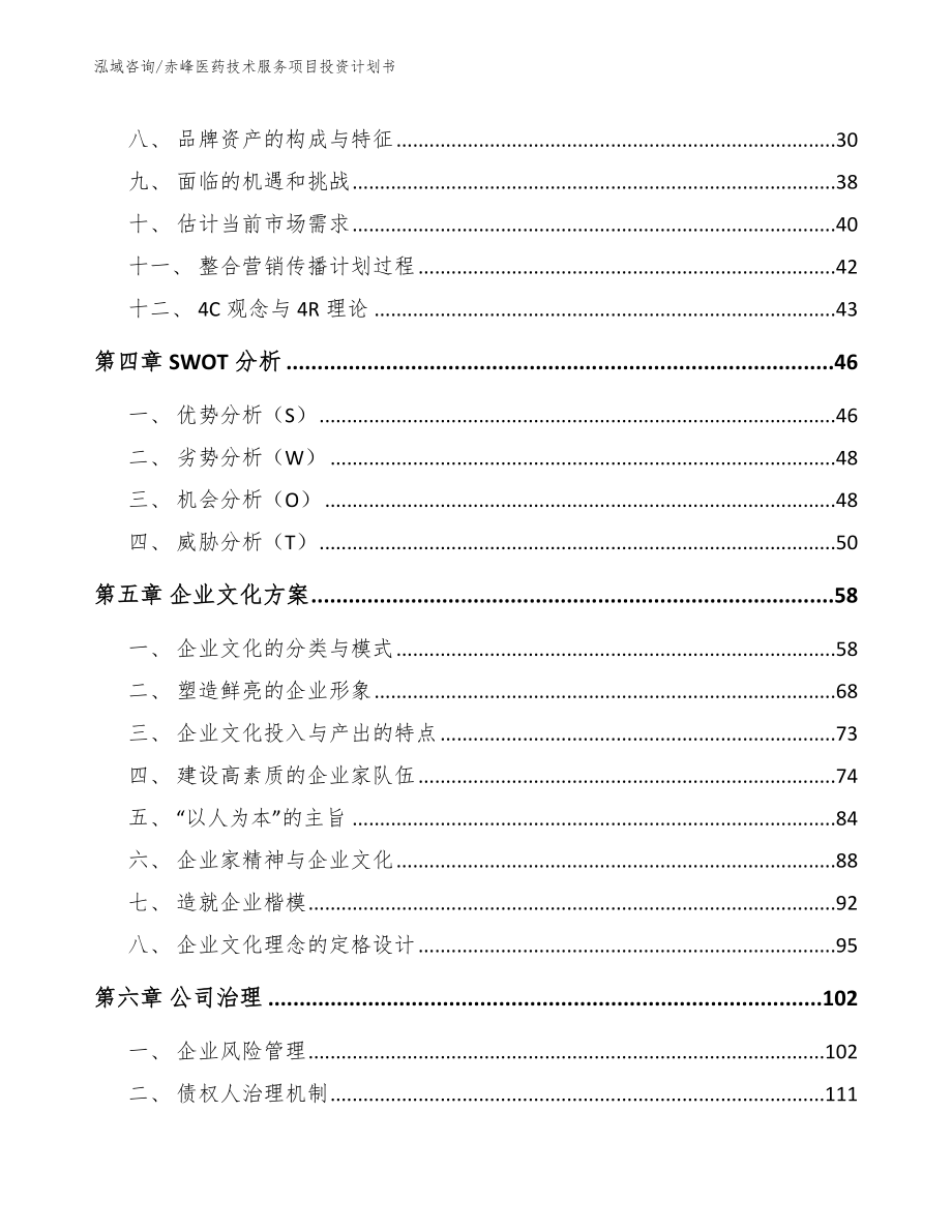 赤峰医药技术服务项目投资计划书_范文_第3页