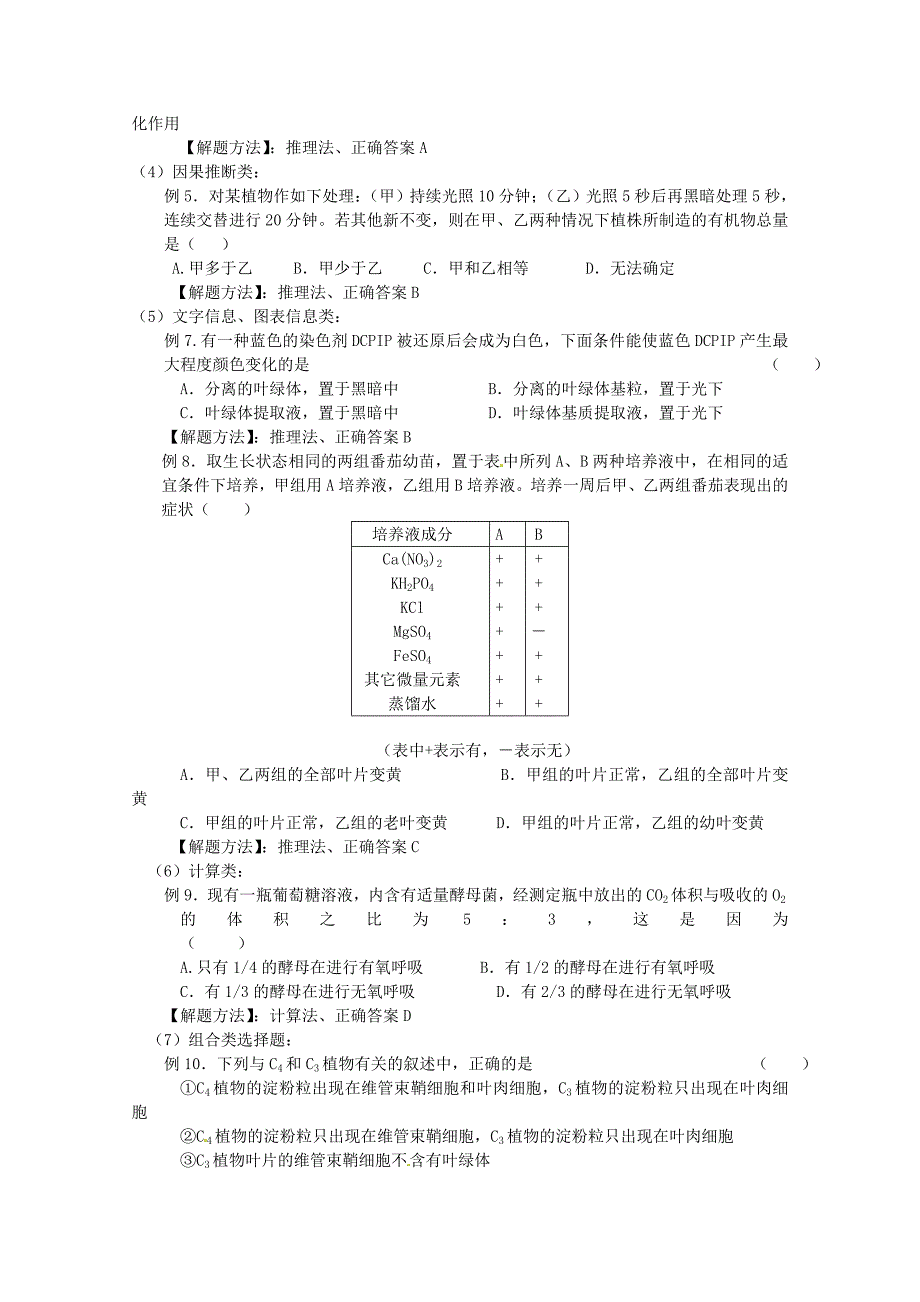 2013高考生物 秒杀必备 试题题型分析及解题方法 新人教版_第2页