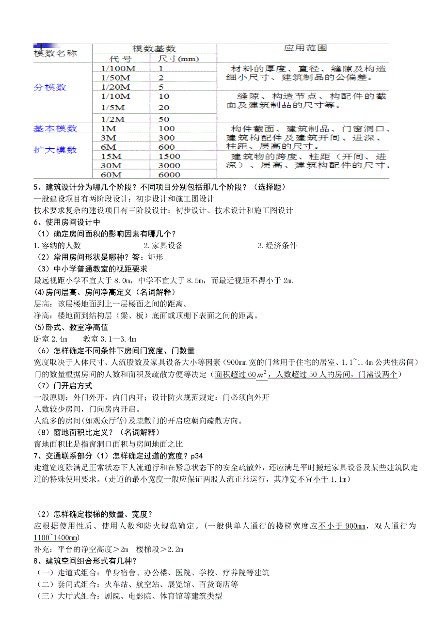 建筑概论复习提纲整理版(附答案版).doc_第3页