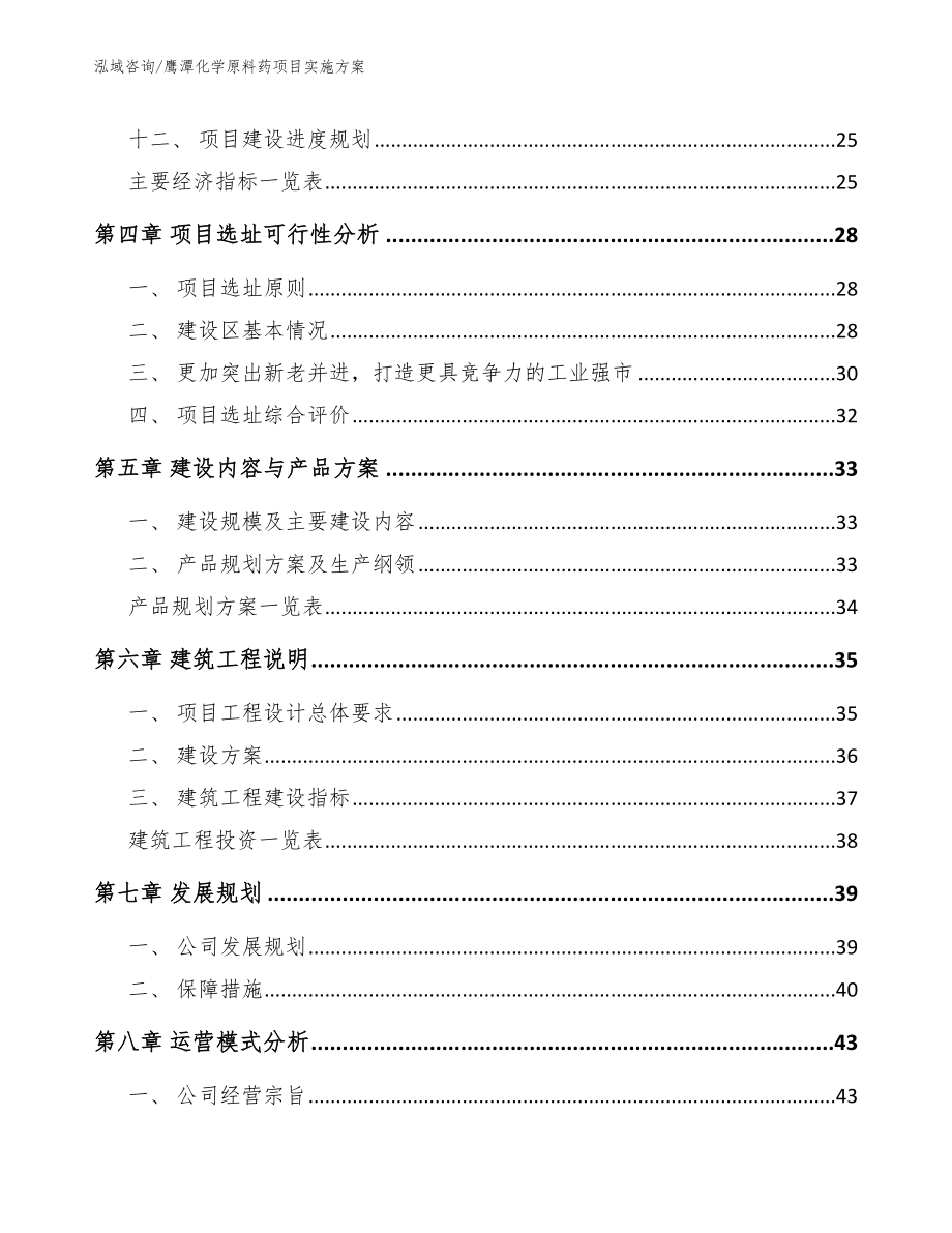 鹰潭化学原料药项目实施方案（范文）_第3页