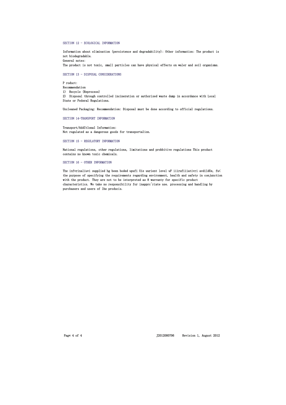PP的MSDS报告英文版_第4页