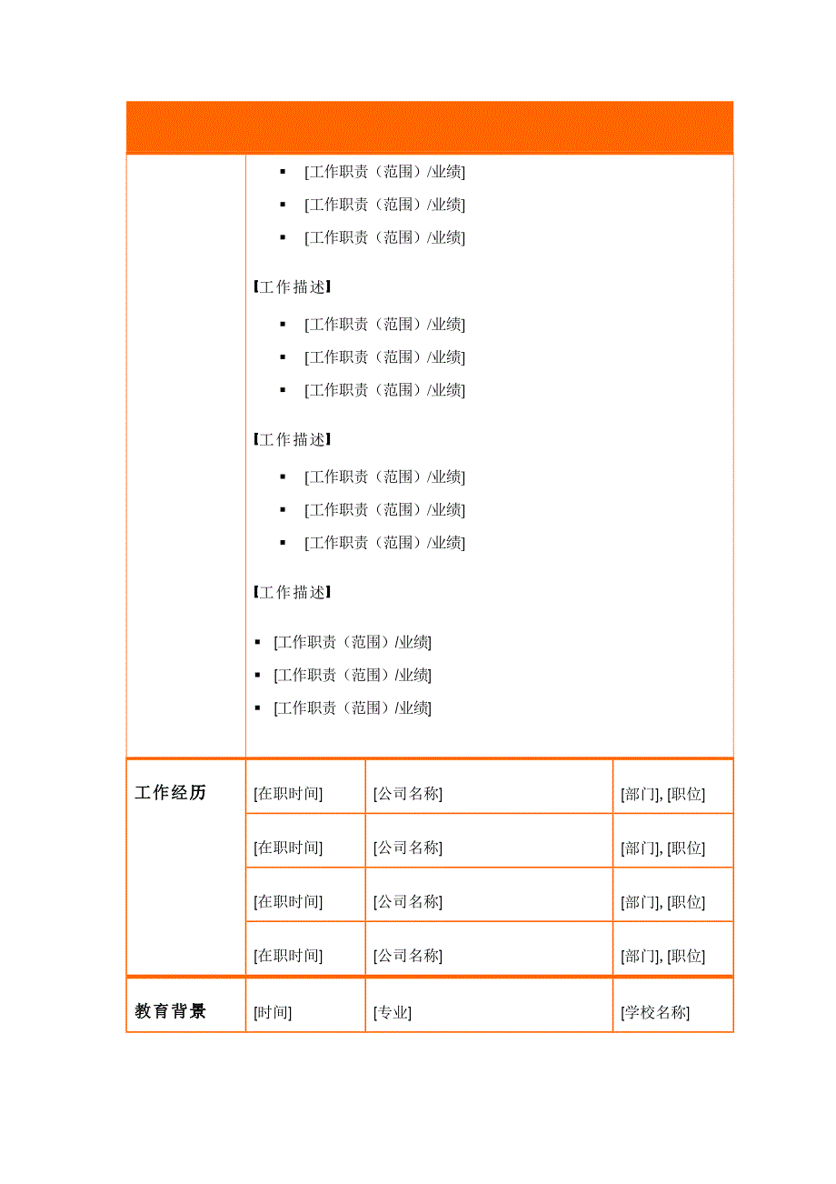 不错的7份中、英文简历模板_第3页